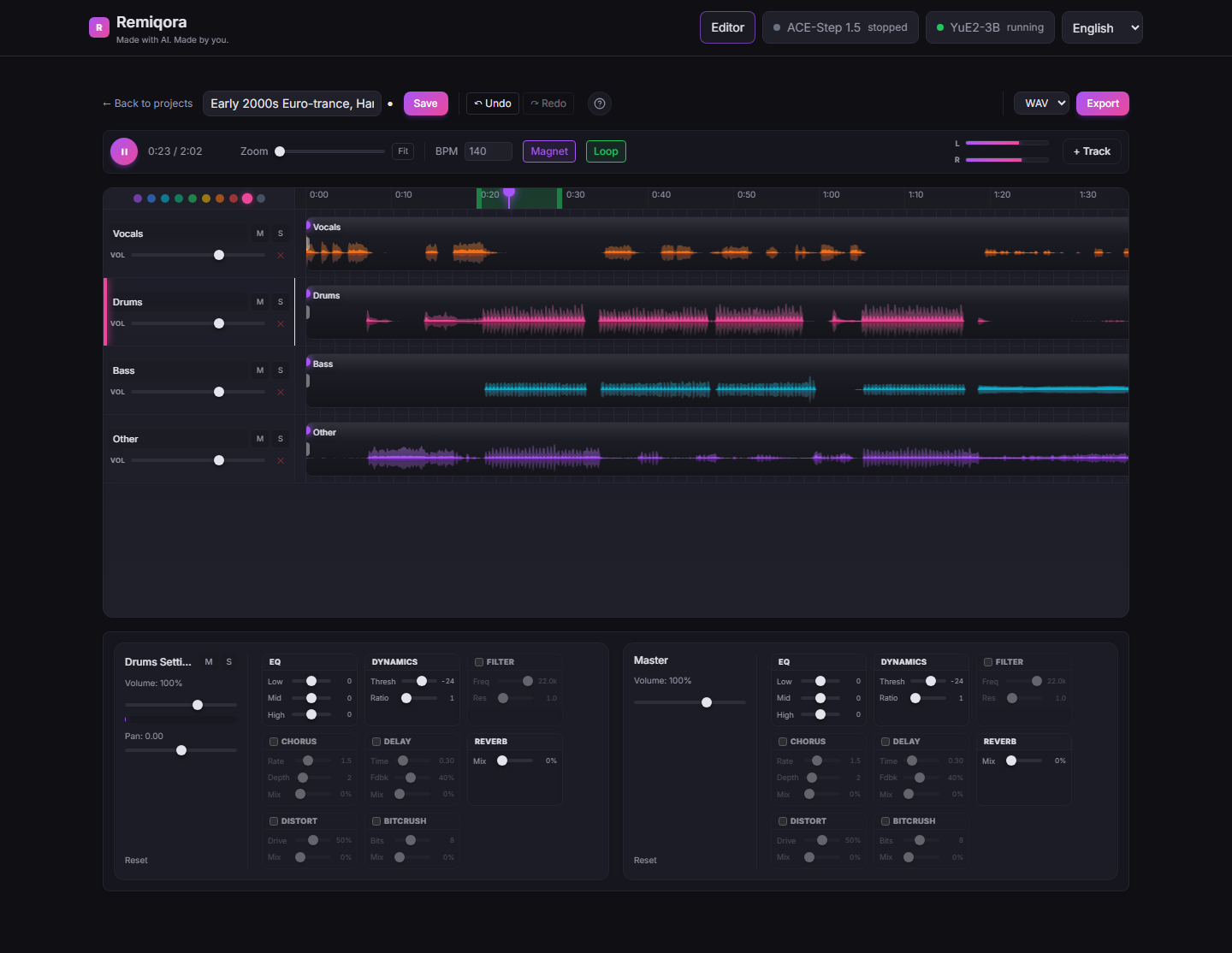 Bitware Studio DAW Workspace